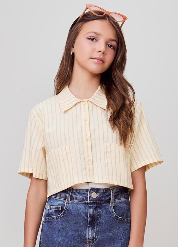 Camisa Listrada Amarelo