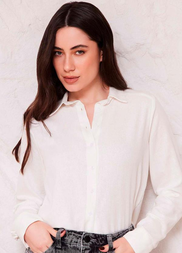 Camisa Manga Longa em Linho Sunset Branco