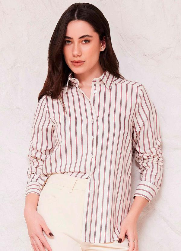 Camisa Manga Longa em Linho Sunset Branco