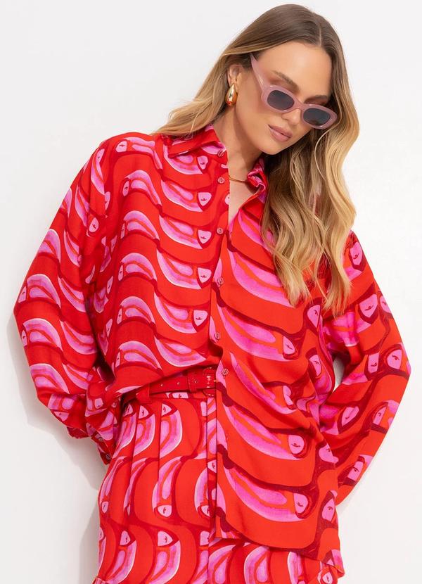 Camisa Viscolinho Vermelho