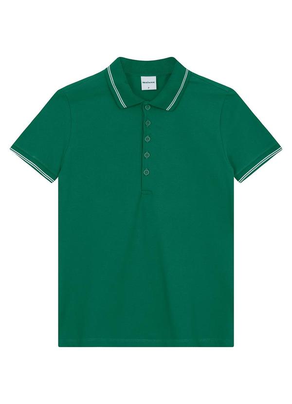Camisa Polo Slim Feminina Verde
