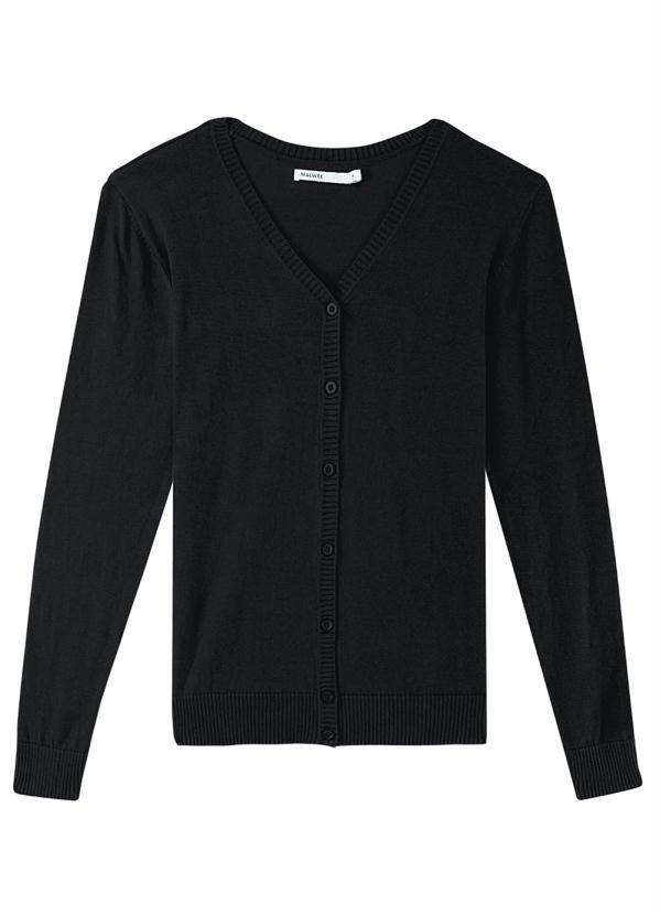 Vista 2 Cardigan Feminino Preto Malwee Malwee