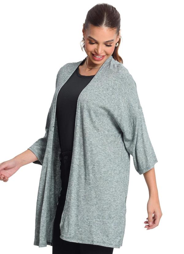 Vista 2 Cardigan Alongado Verde Rovitex Rovitex