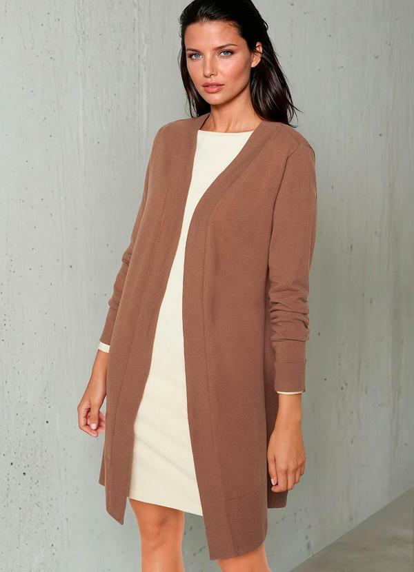 Vista 2 Cardigan de Tricô Terracota bonprix bonprix