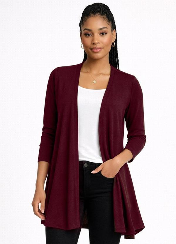 Cardigan em Lanzinha Unique Collection Vermelho