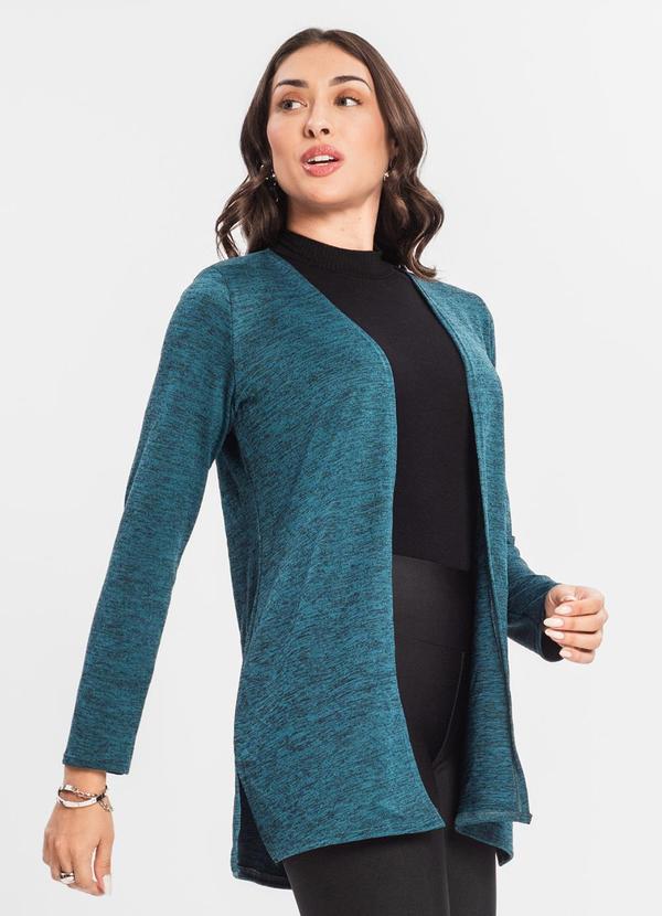 Cardigan Feminino Alongado Verde