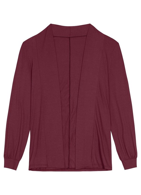 Vista 2 Cardigan Feminino em Viscose Stretch Roxo Malwee Malwee