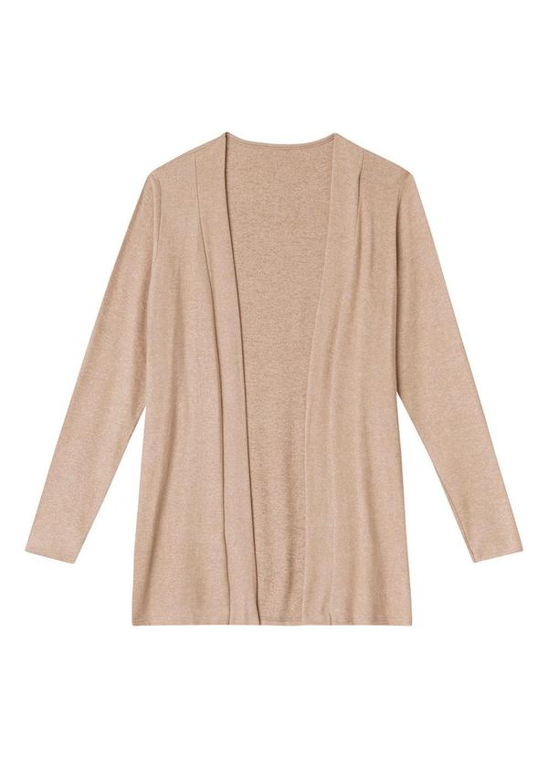 Cardigan Justo Térmico Bege