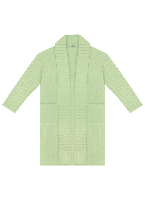 Vista 2 Cardigan Tricot Alongado Feminino Verde Endless Endless