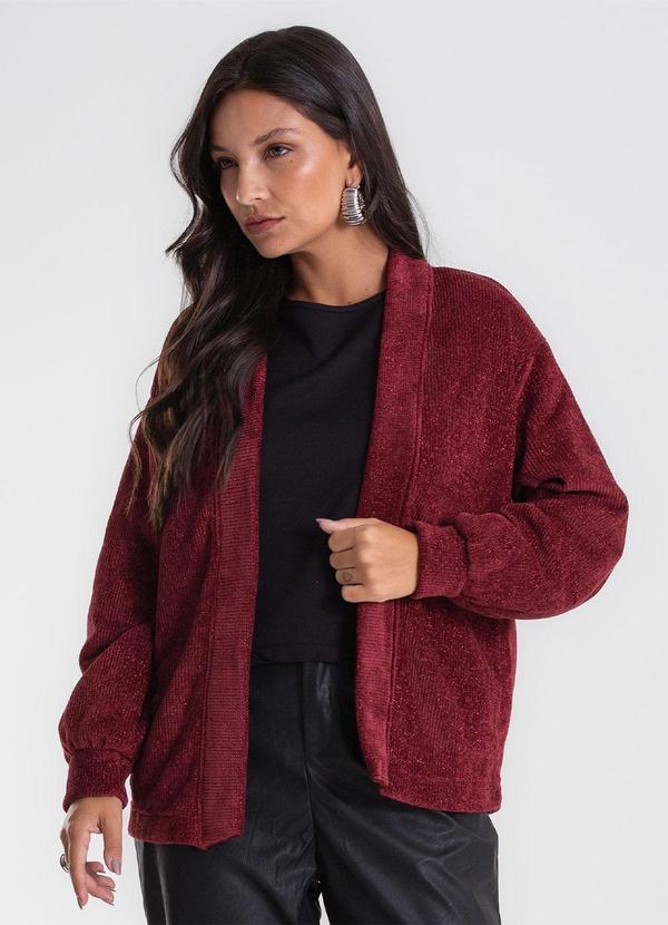 Cardigan Tricot Glowshine Vermelho
