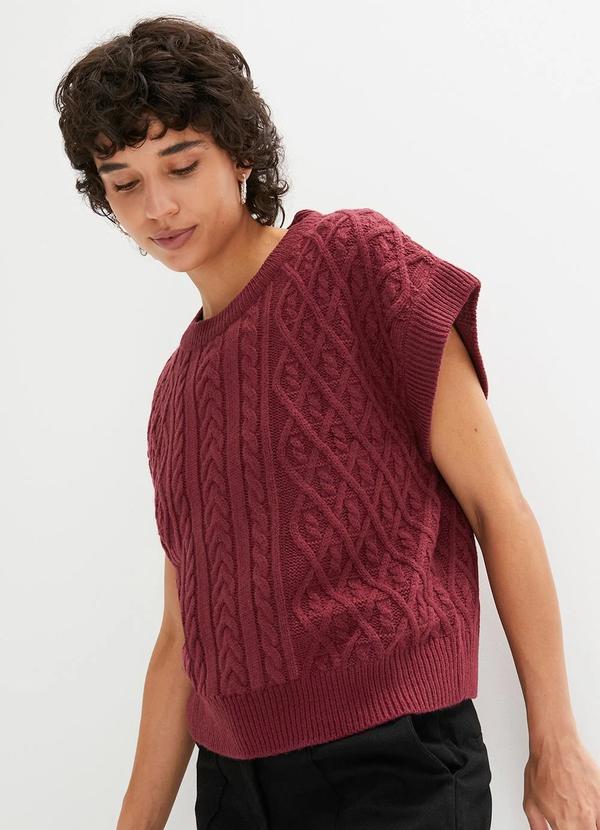 Blusa Bordô em Tricô