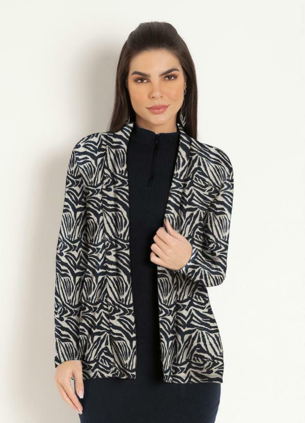 Vista 2 Casaco Alongado Zebra Moda Pop Moda Pop