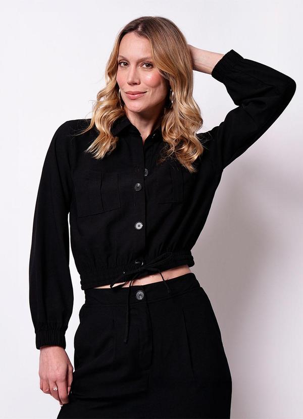 Casaco Feminino Berry & Co. Alfaiataria Preta