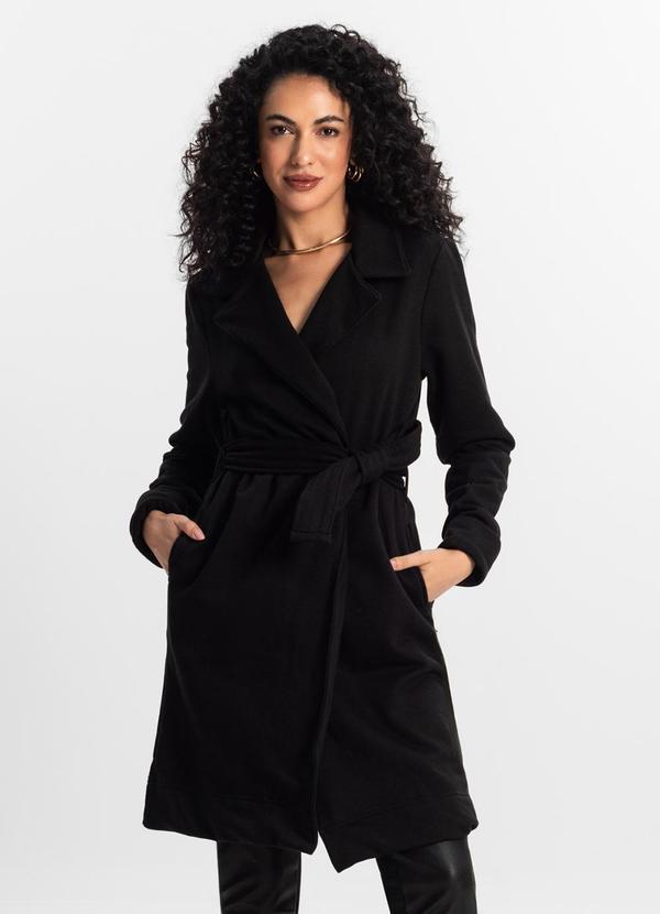 Trench Coat Feminino Preto