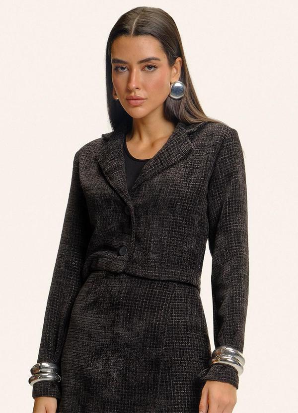 Casaco Feminino Tweed Polly Preto