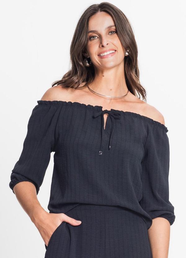 Blusa Feminina Ciganinha Preto