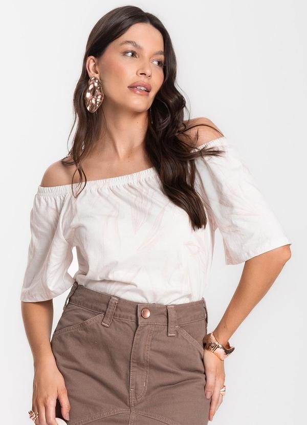 Vista 2 Blusa Feminina Ciganinha Rosa INFINITA COR INFINITA COR