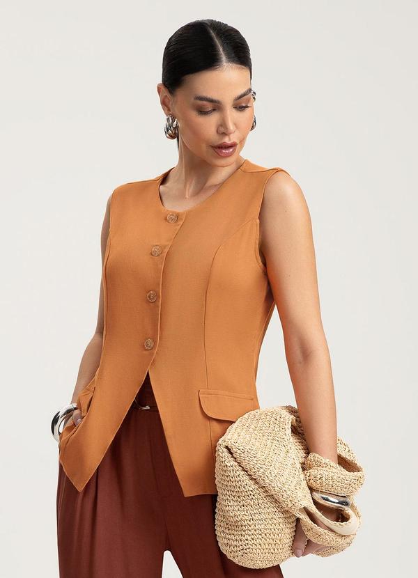 Colete em Viscose Laranja