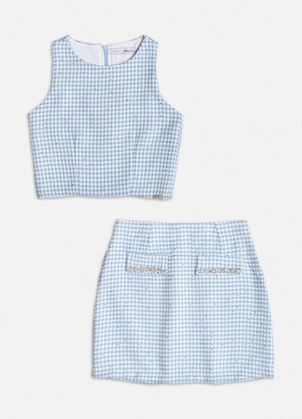 Conjunto de Tweed Azul Azul