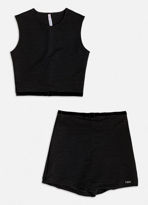Vista 2 Conjunto Preto com Laços de Veludo Preto Authoria Authoria