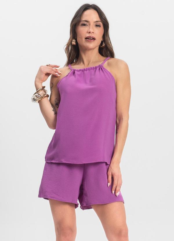 Conjunto Blusa com Shorts Roxo