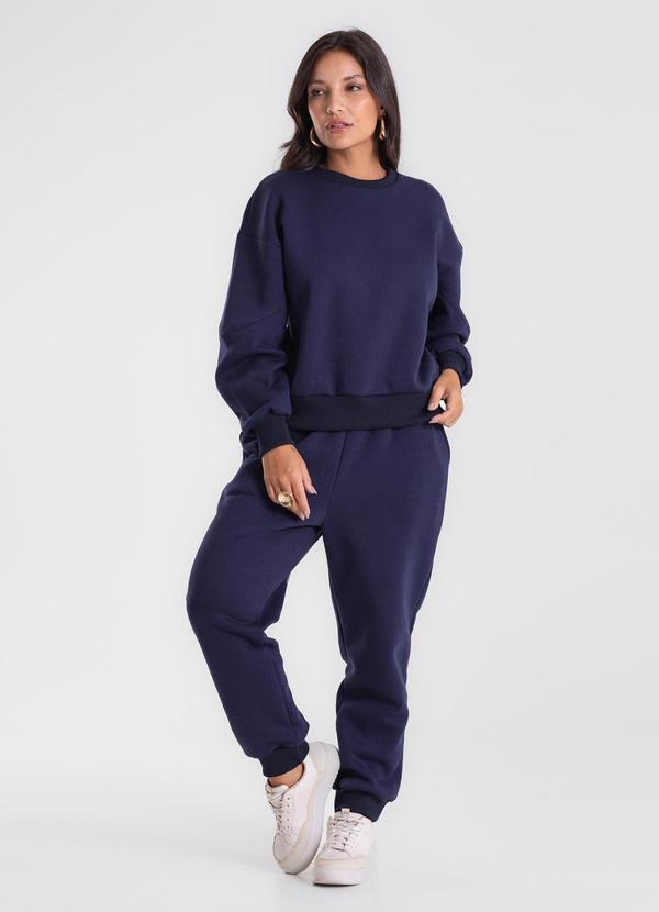 Conjunto Blusão com Calça Azul