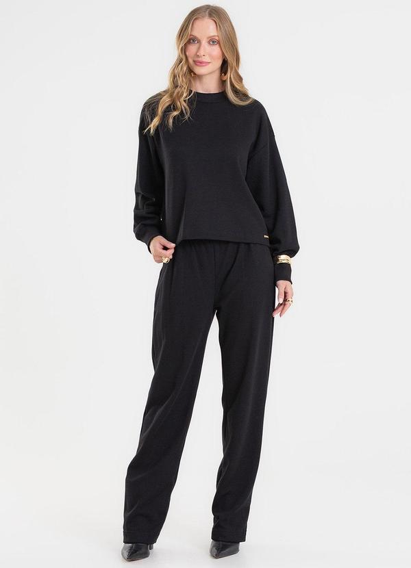 Conjunto Blusão com Calça Preto