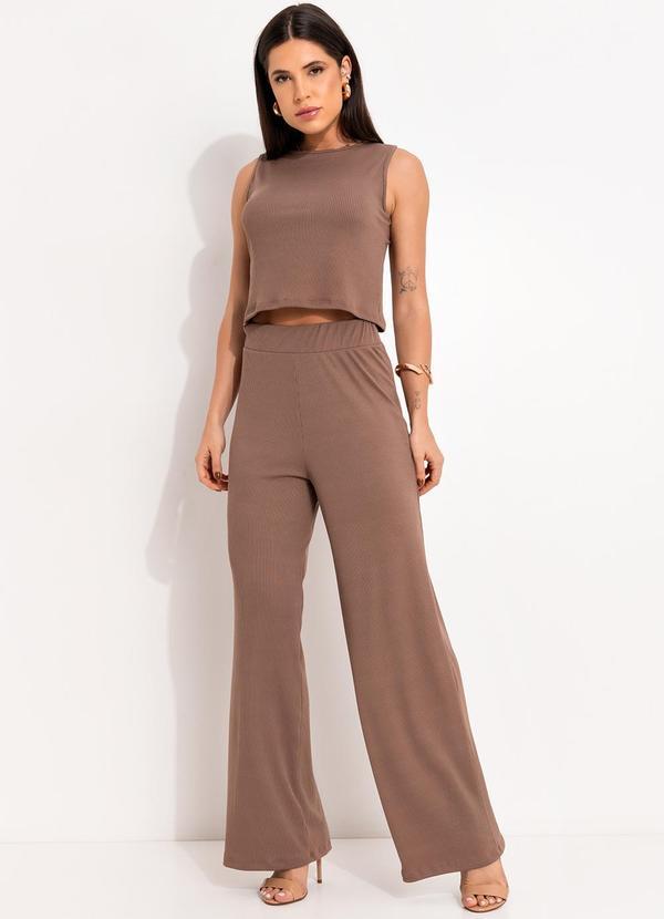 Conjunto Caramelo em Canelado