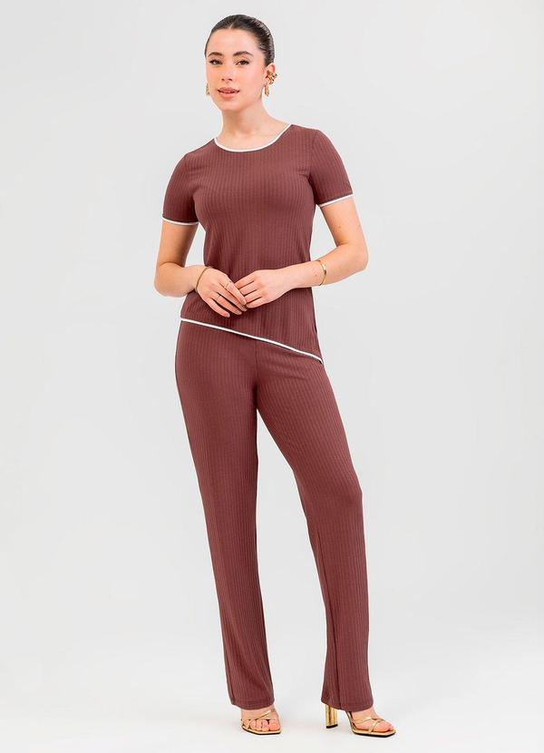 Conjunto em Algodão Marrom