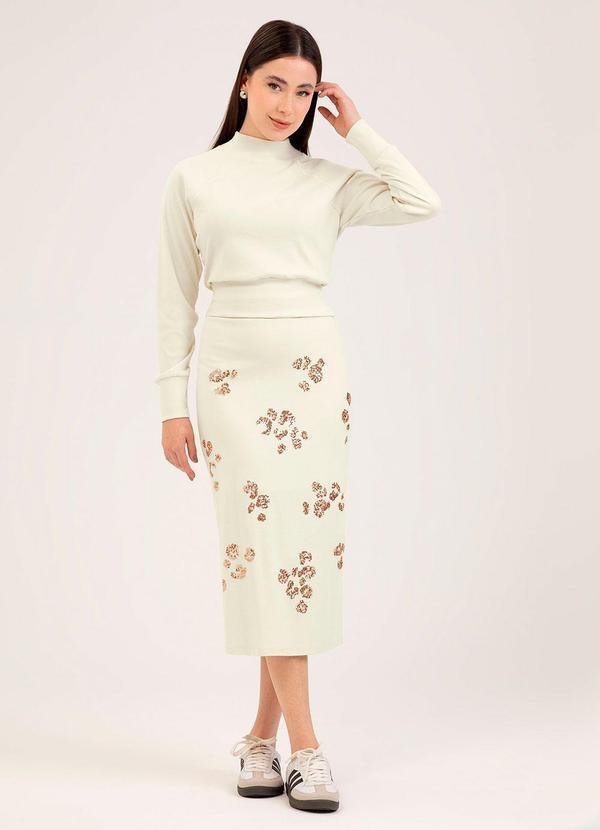 Conjunto em Malha Encorpada Off White