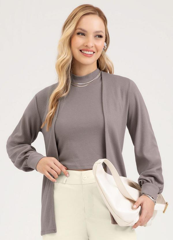 Conjunto em Canelado Lilás