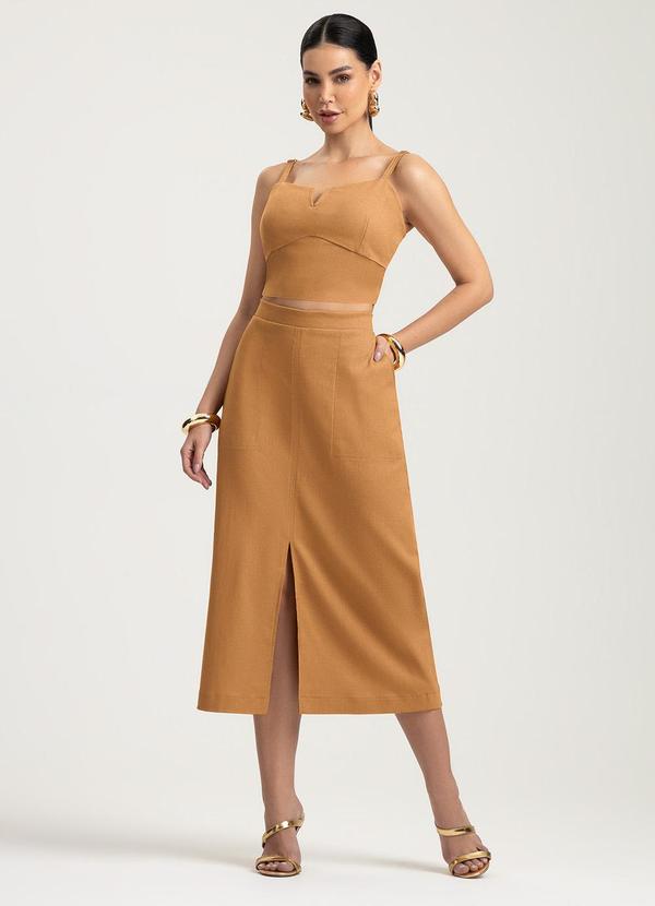 Vista 2 Conjunto em Linho Marrom Gris Gris