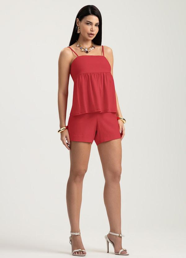 Conjunto em Linho Vermelho