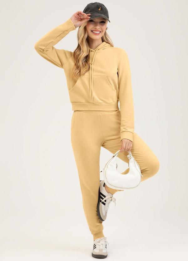 Conjunto em Molecotton Amarelo Claro