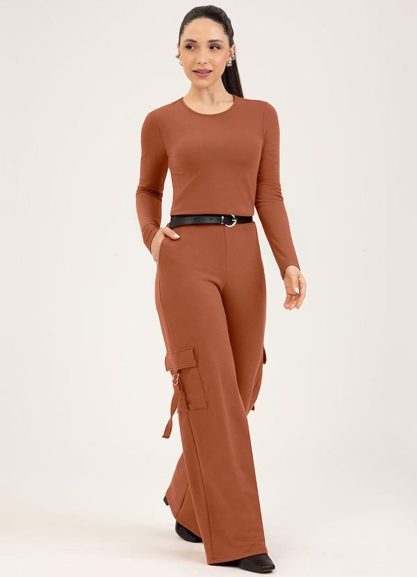 Conjunto em Molecotton Peluciado Marrom