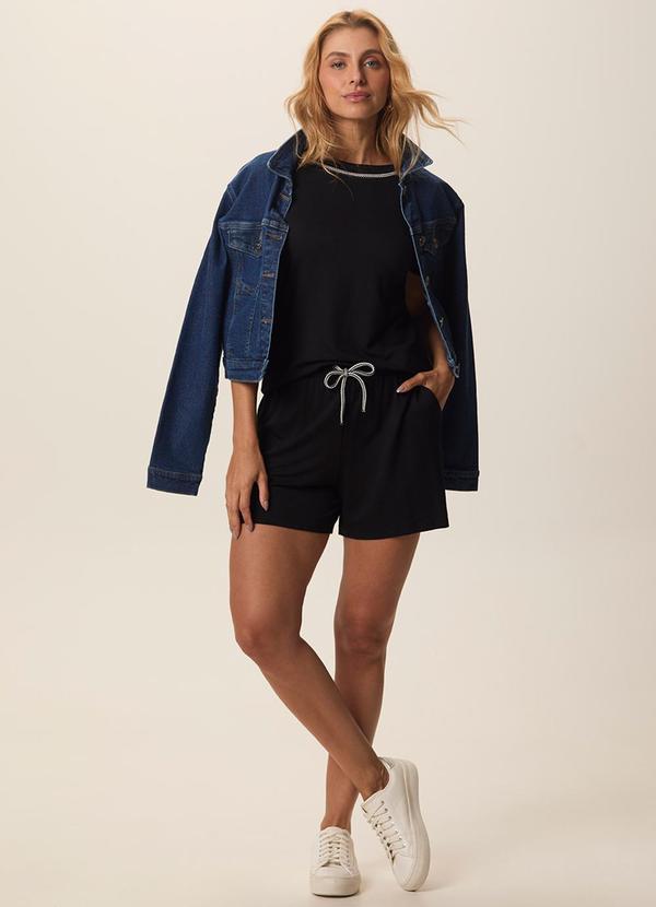 Conjunto em Moletinho Preto