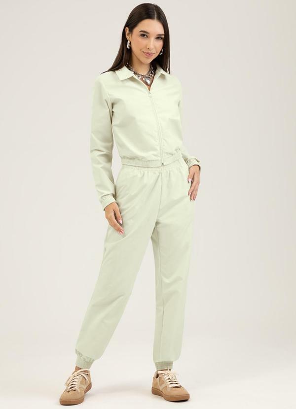 Conjunto em Tecido Tricoline Off White