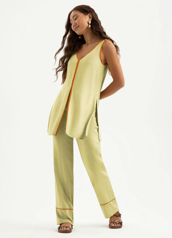 Vista 2 Conjunto em Viscose Marrom Claro Cativa Cativa