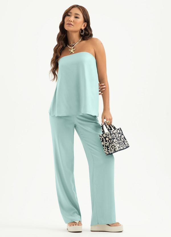 Vista 2 Conjunto em Viscose Verde Claro Cativa Cativa