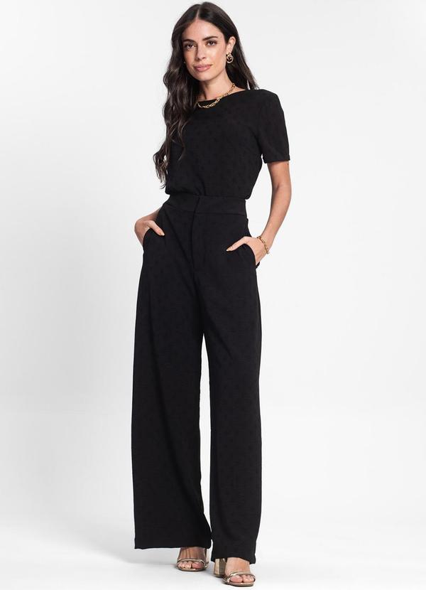 Vista 2 Conjunto Feminino Blusa com Calça Preto Endless Endless