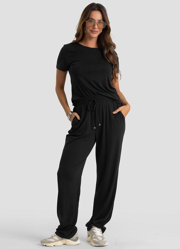 Conjunto Feminino Blusa e Calça Preto