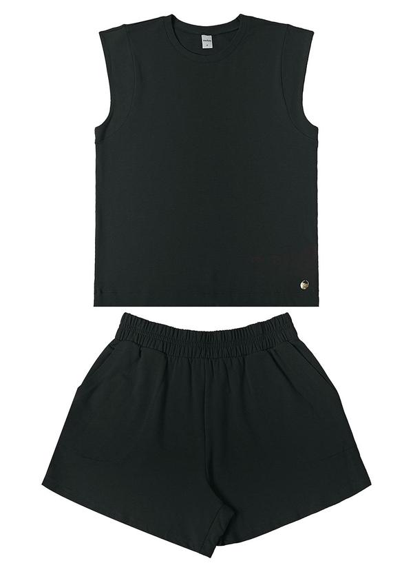 Conjunto Feminino Regata com Shorts Preto