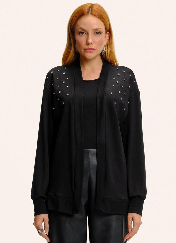 Twinset Cardigan com Regata Preto