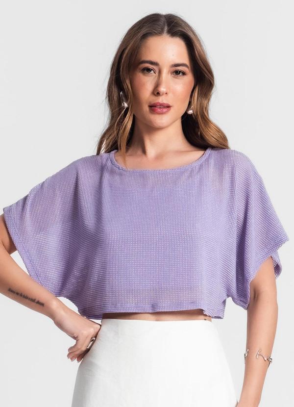 Blusa com Top Roxo