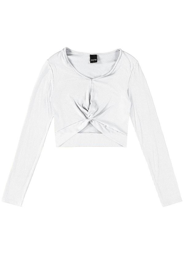 Blusa Cropped com Torção Branco