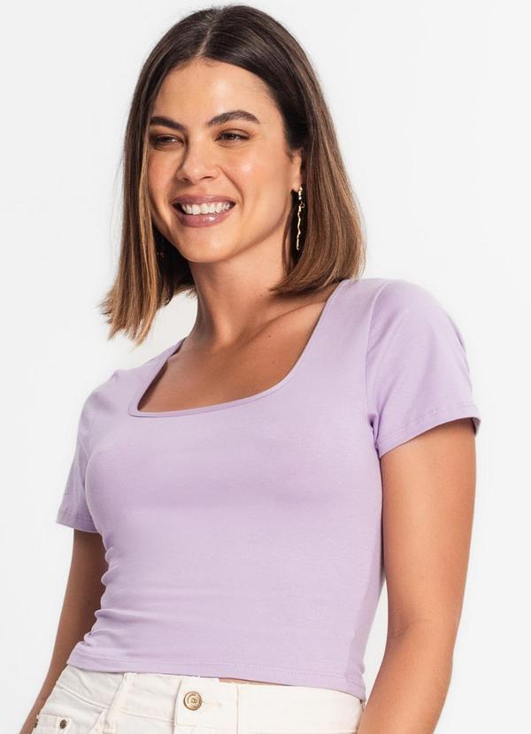Blusa Cropped Feminina Roxo