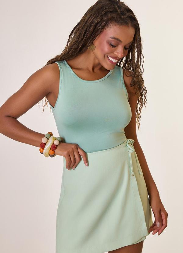 Blusa Cropped sem Manga Soft Grass