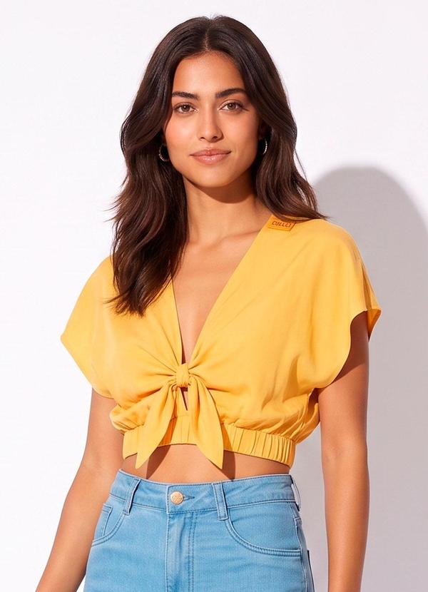Cropped de Viscose Laranja
