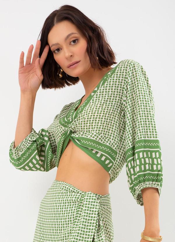 Vista 2 Cropped em Viscose Estampado Colcci Colcci