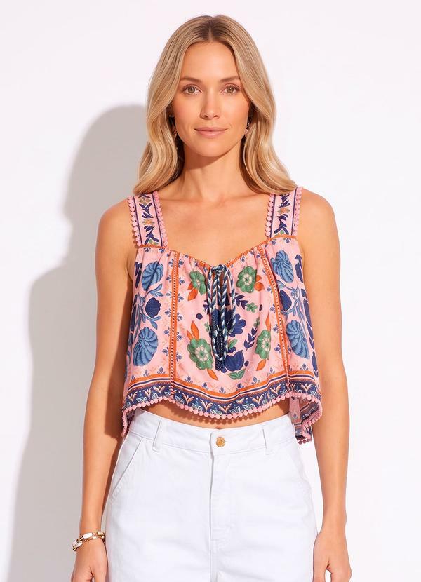 Cropped em Viscose Mare Rosa